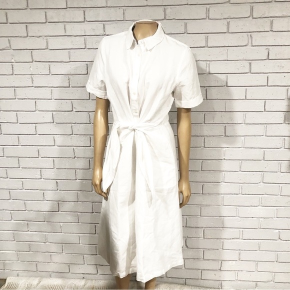 Vineyard Vines Women’s Tie Front Linen Blend Dress - Picture 2 of 9